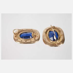 Prächtige Ohrringe mit Steinbesatz