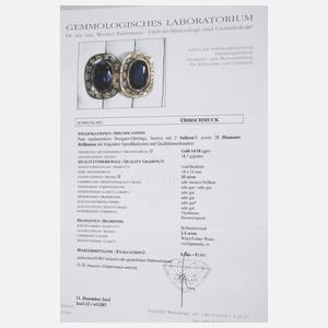 Prächtige Ohrringe mit Steinbesatz