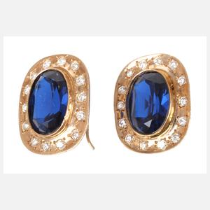 Prächtige Ohrringe mit Steinbesatz