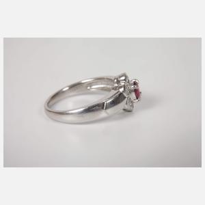 Platinring mit Rubin