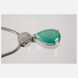 Anhänger mit Smaragd und Brillanten