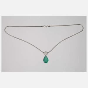 Anhänger mit Smaragd und Brillanten