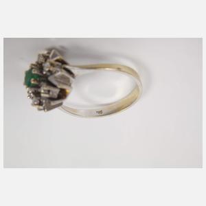 Damenring mit Smaragd und Brillanten