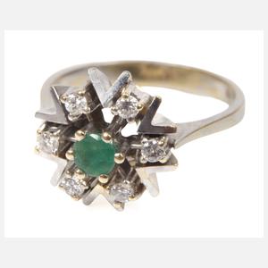 Damenring mit Smaragd und Brillanten