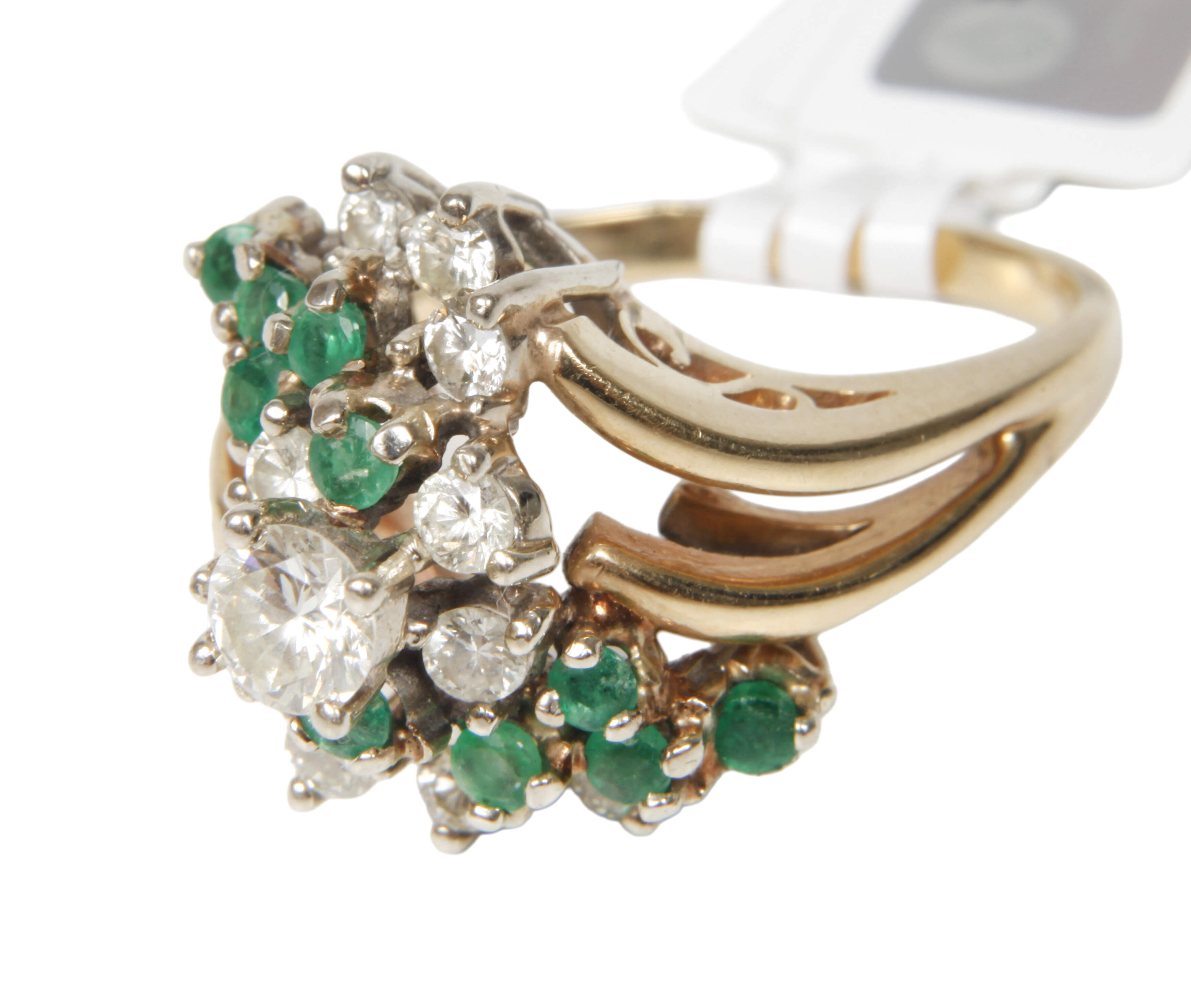 Prächtiger Ring mit Brillanten und Smaragden