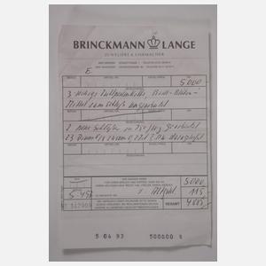 Dreireihiges Perlencollier mit Brillantschließe