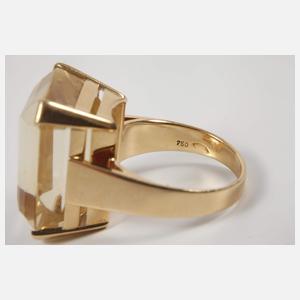 Hochwertiger Damenring mit Citrin