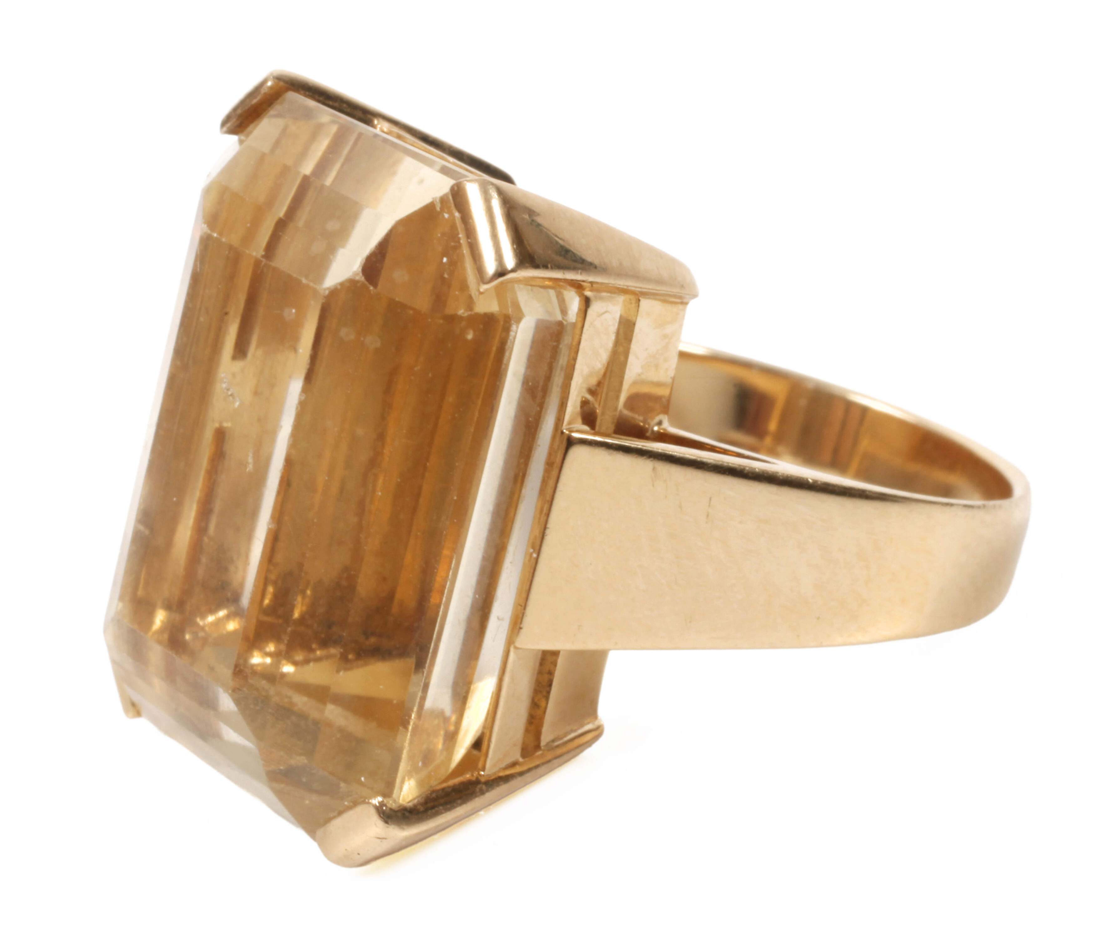 Hochwertiger Damenring mit Citrin