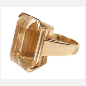 Hochwertiger Damenring mit Citrin