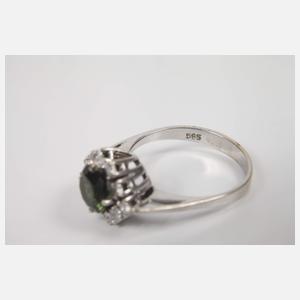 Damenring mit Turmalin und Brillanten