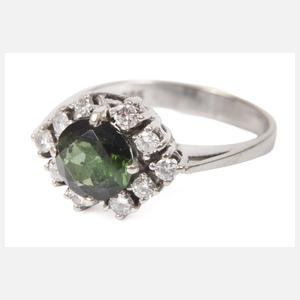 Damenring mit Turmalin und Brillanten