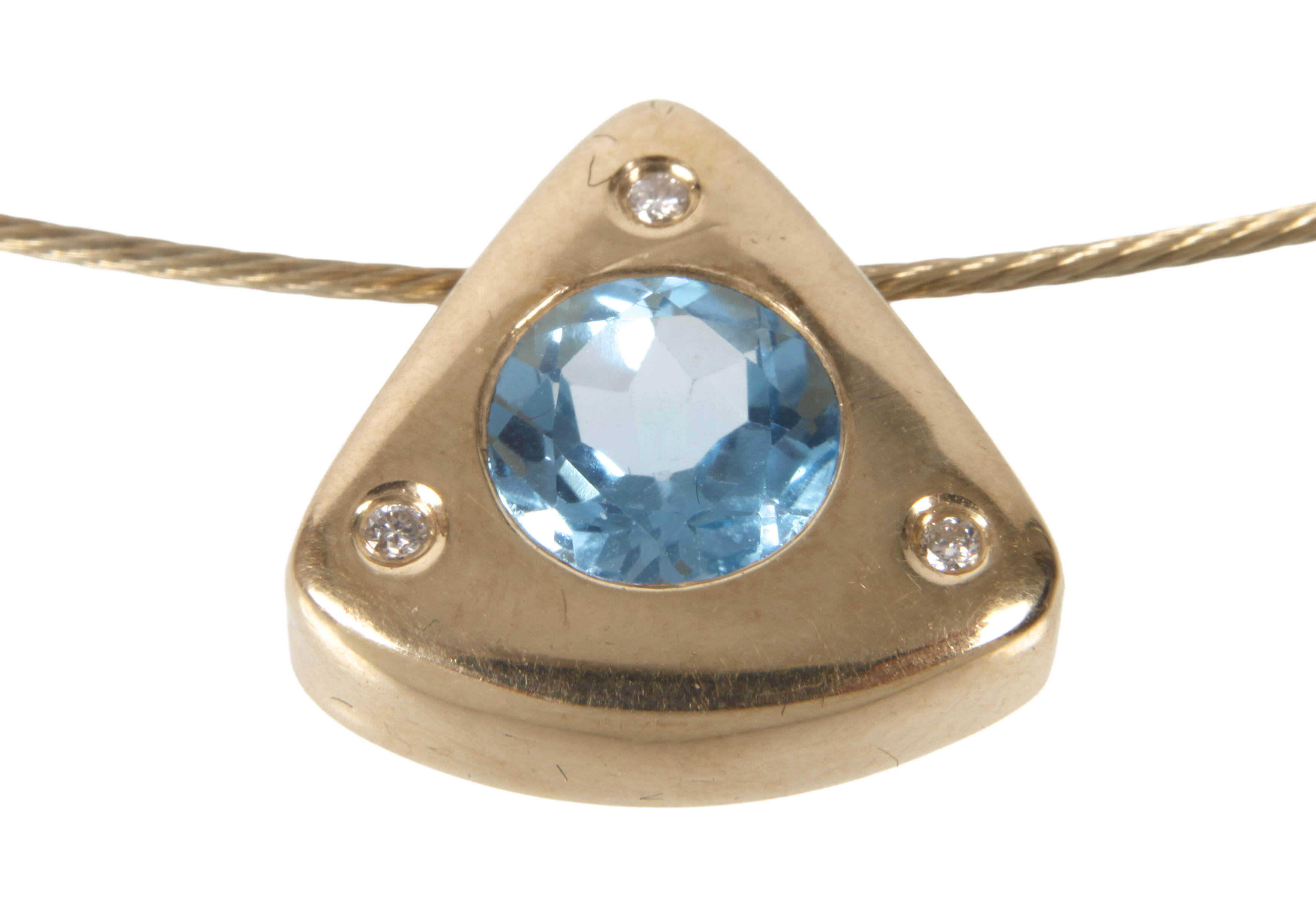 Topasanhänger mit Brillanten an Reif