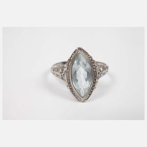 Damenring mit Aquamarin