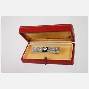 Art déco-Brosche mit Diamantbesatz