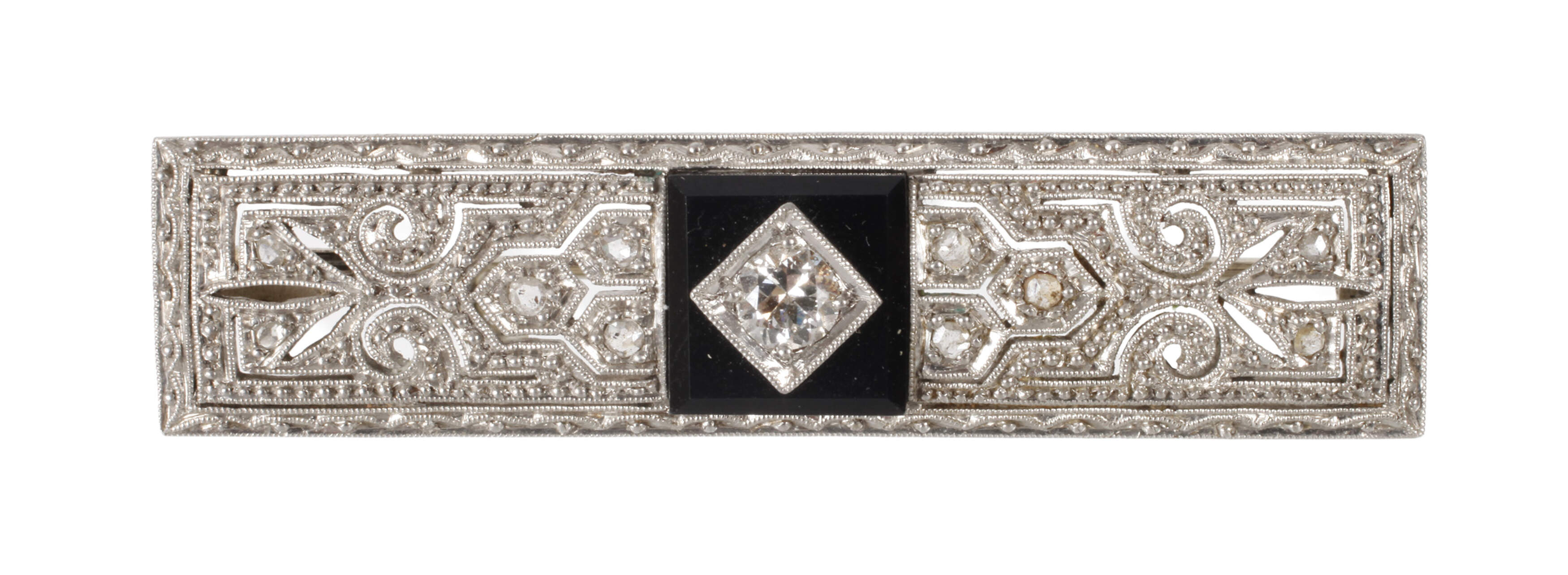 Art déco-Brosche mit Diamantbesatz