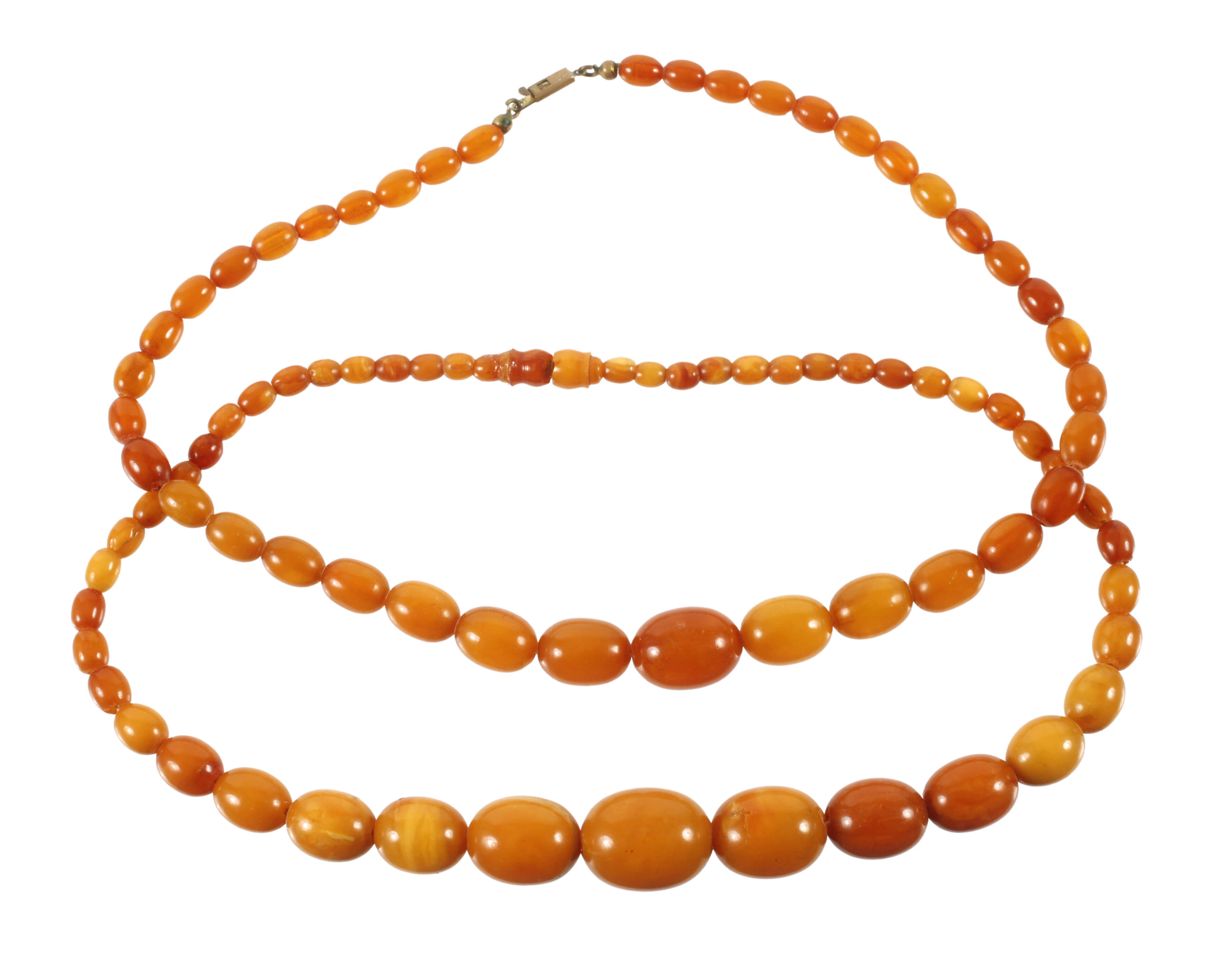 Zwei Bernsteincolliers