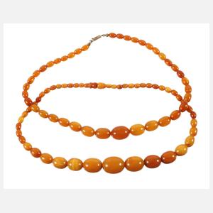 Zwei Bernsteincolliers