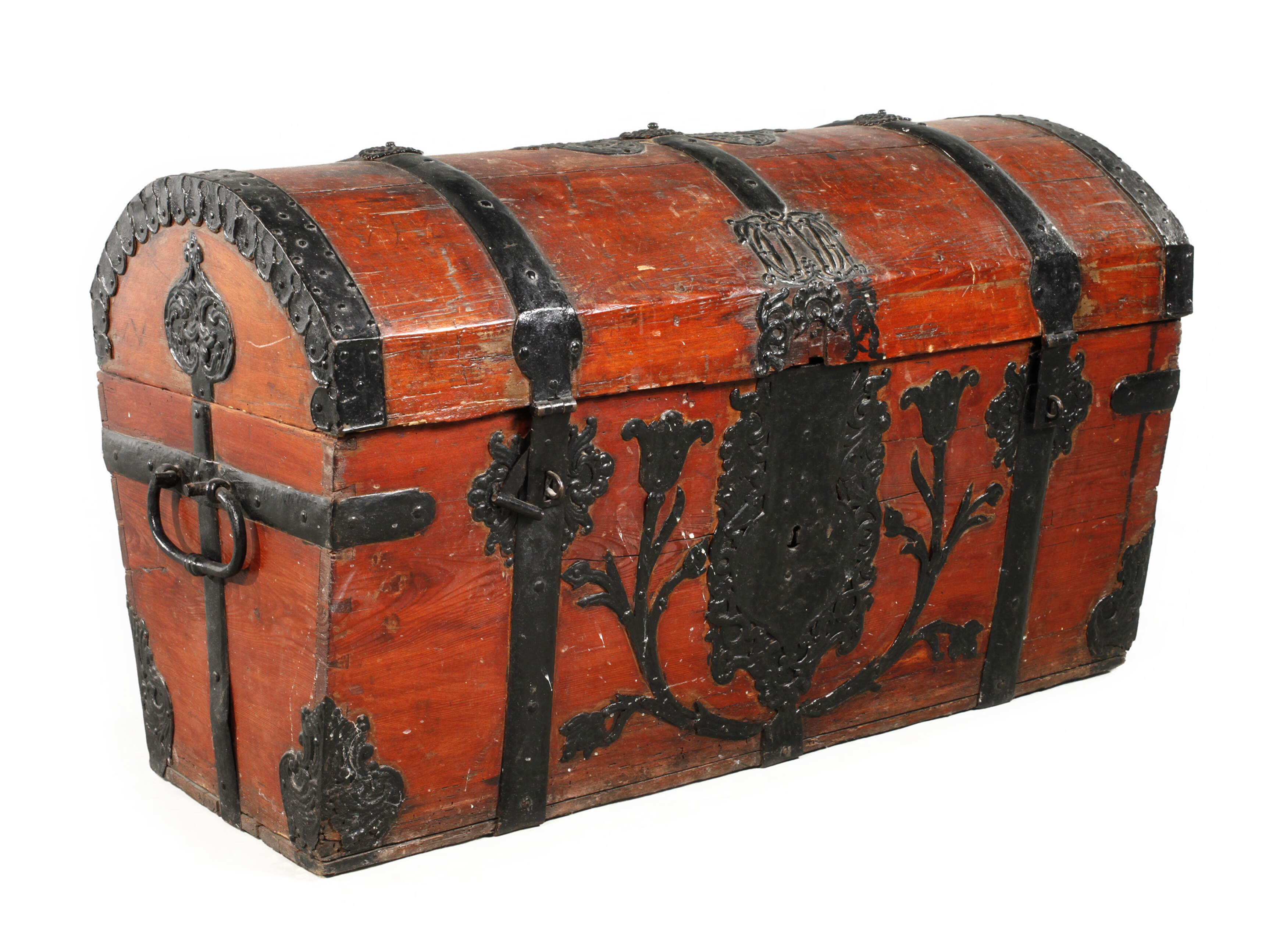 Barocke Runddeckeltruhe