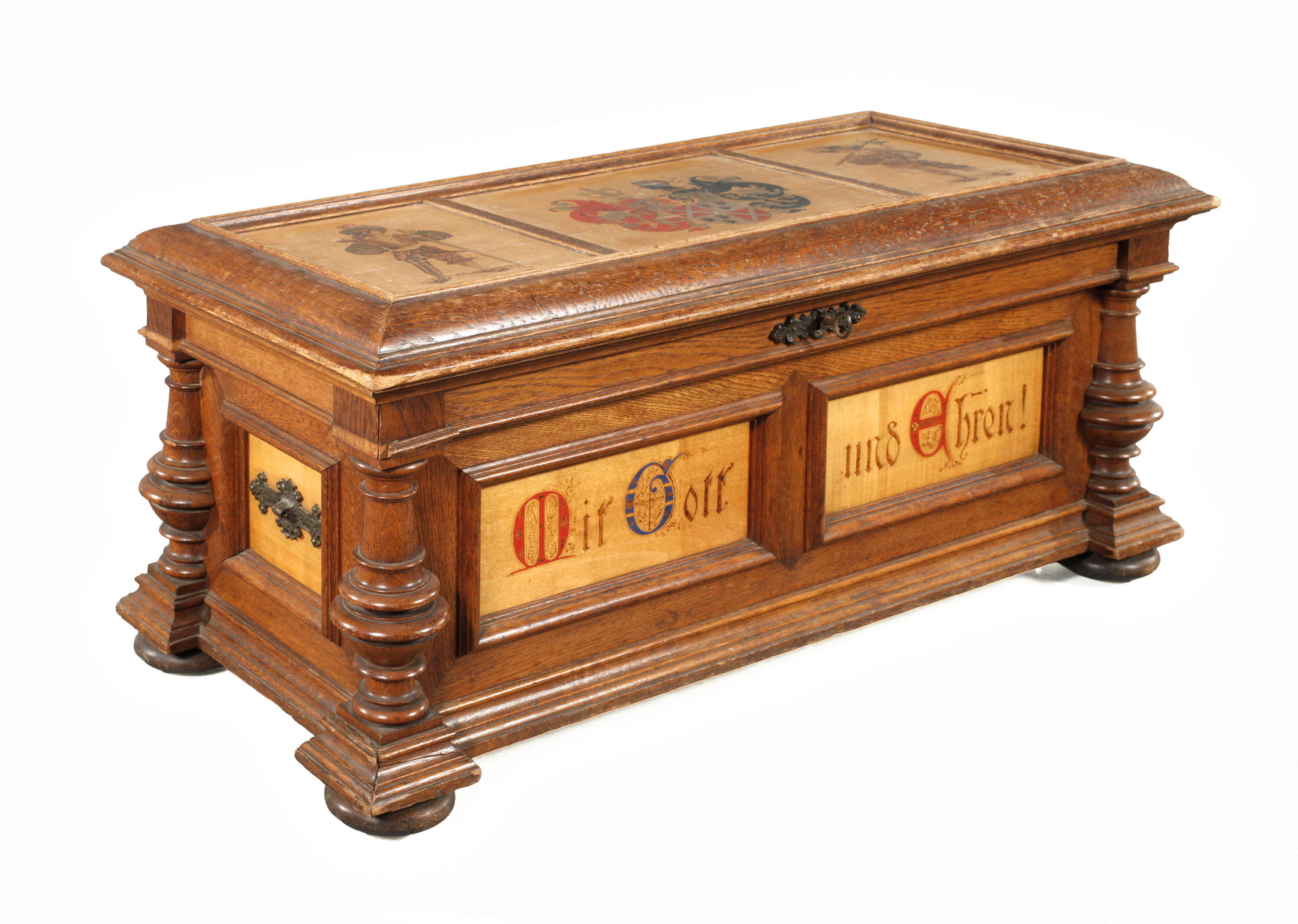 Flachdeckeltruhe Historismus