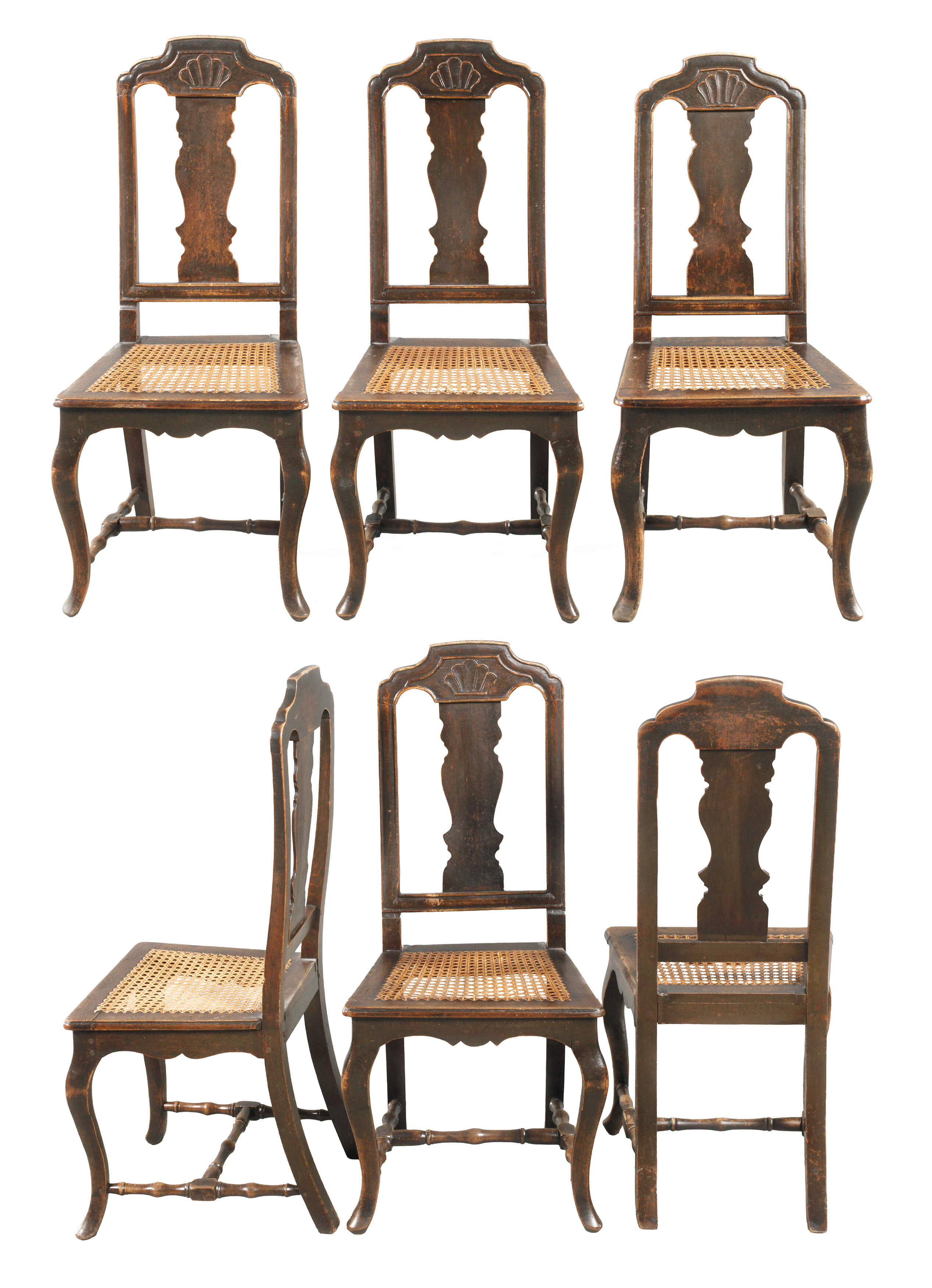 Sechs barocke Stühle