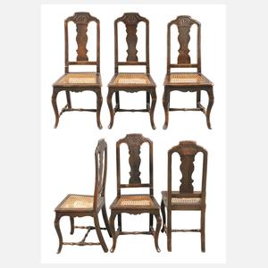 Sechs barocke Stühle