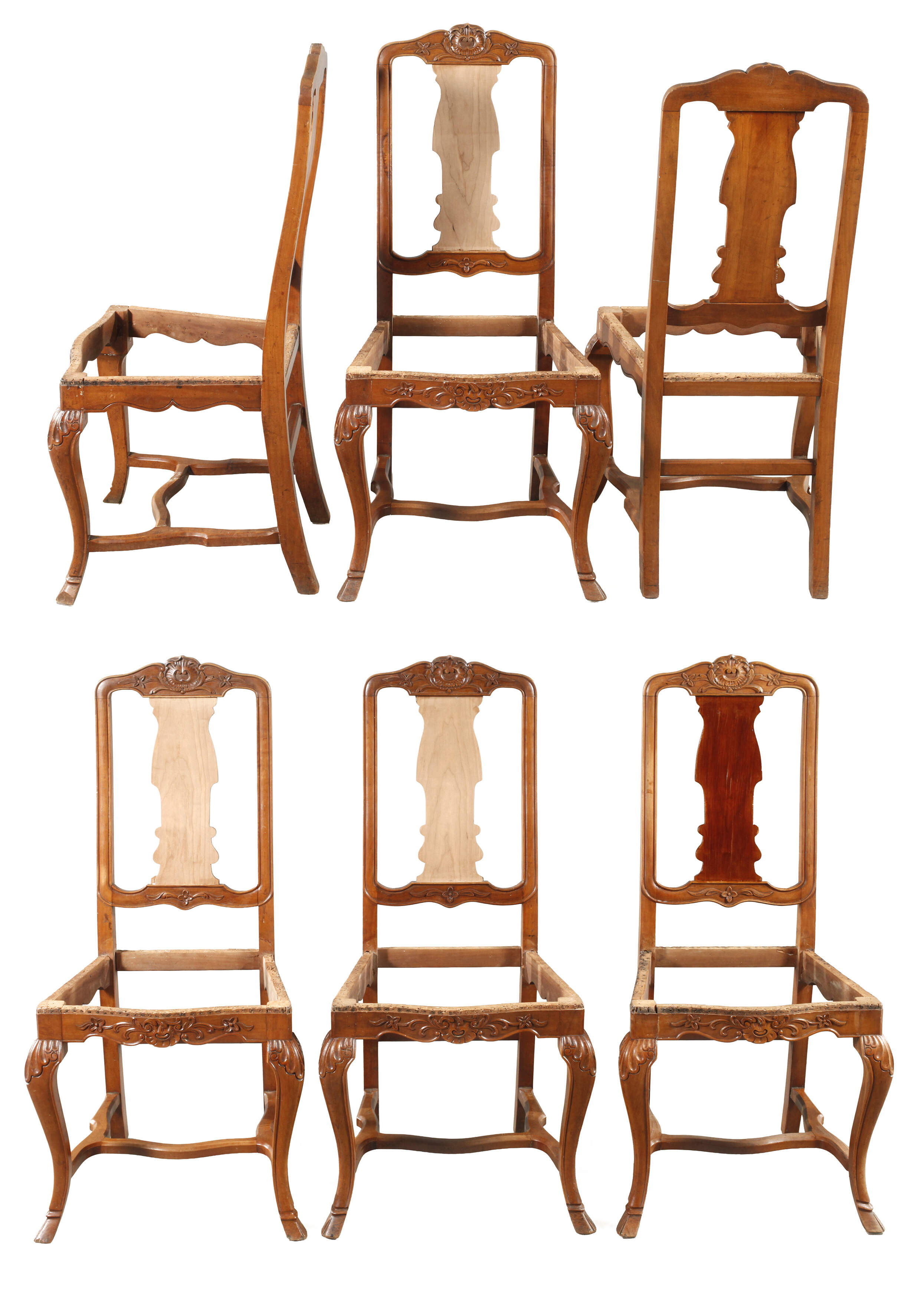 Sechs barocke Stühle Sachsen