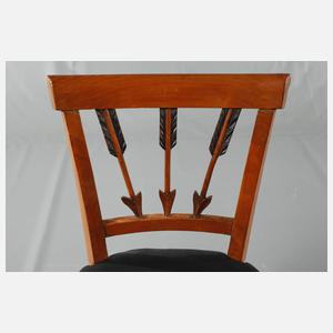 Satz von sechs Stühlen Empire