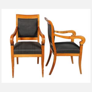 Paar Armlehnstühle im Biedermeierstil