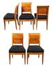Satz von fünf Stühlen Biedermeier
