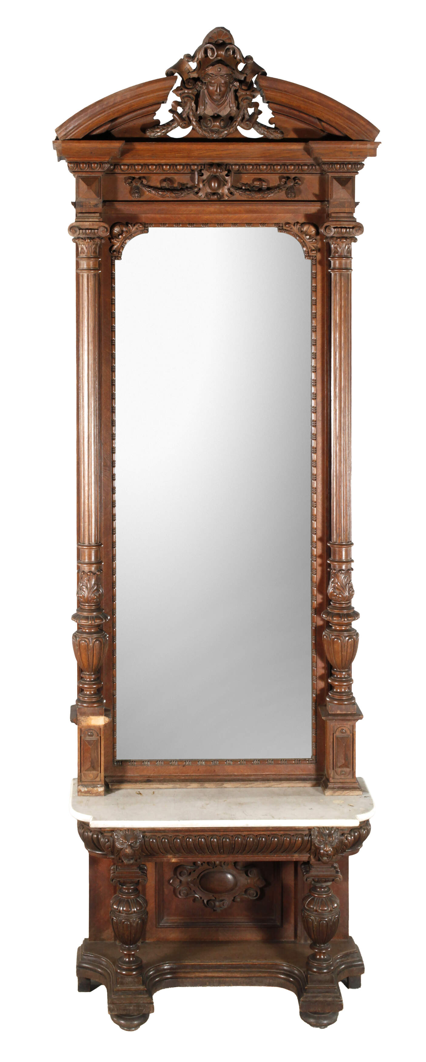 Prächtiger Pfeilerspiegel Historismus