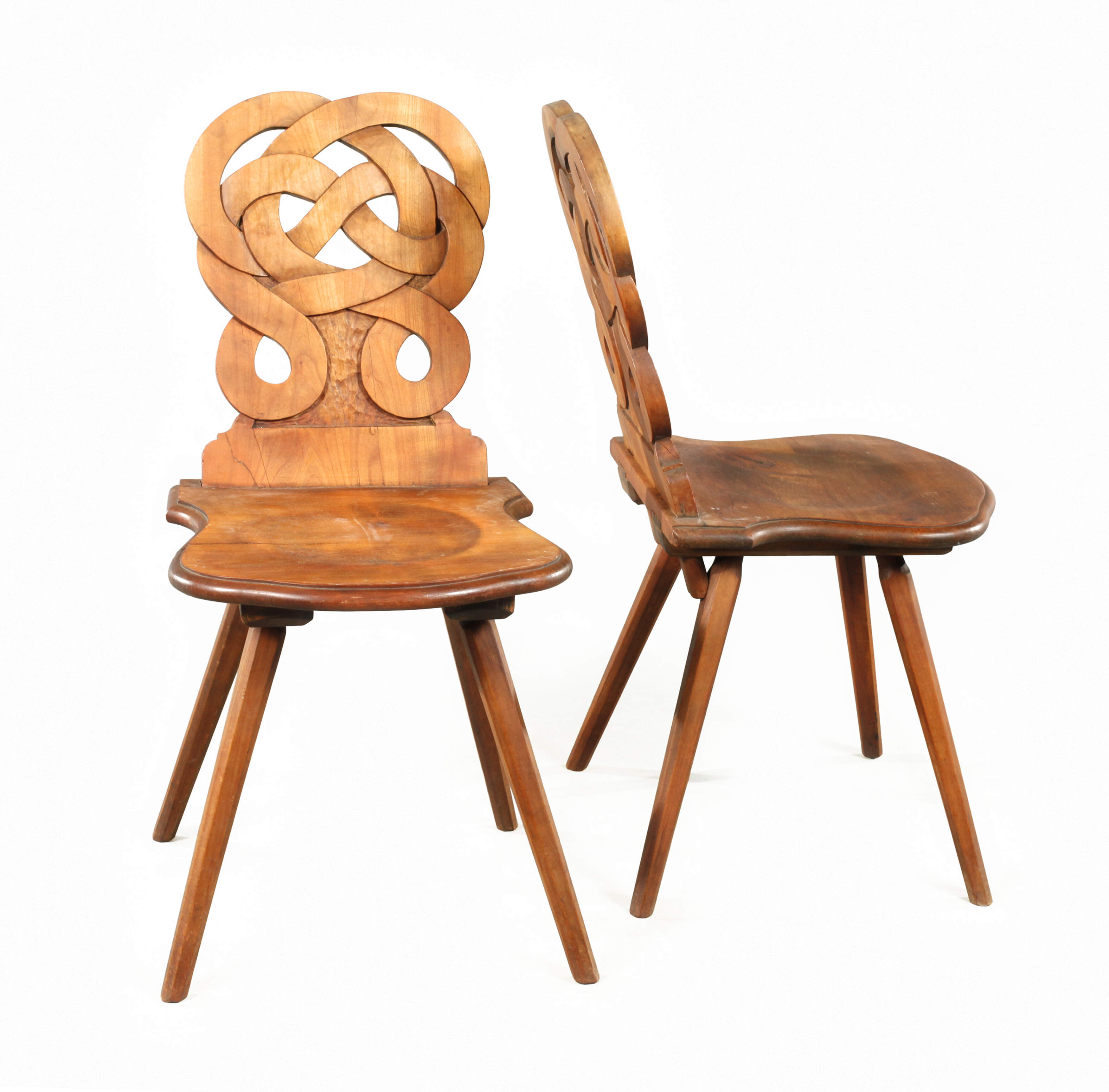 Paar Brettstühle