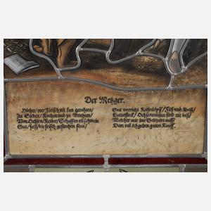 Bleiglasfenster der Metzgerzunft