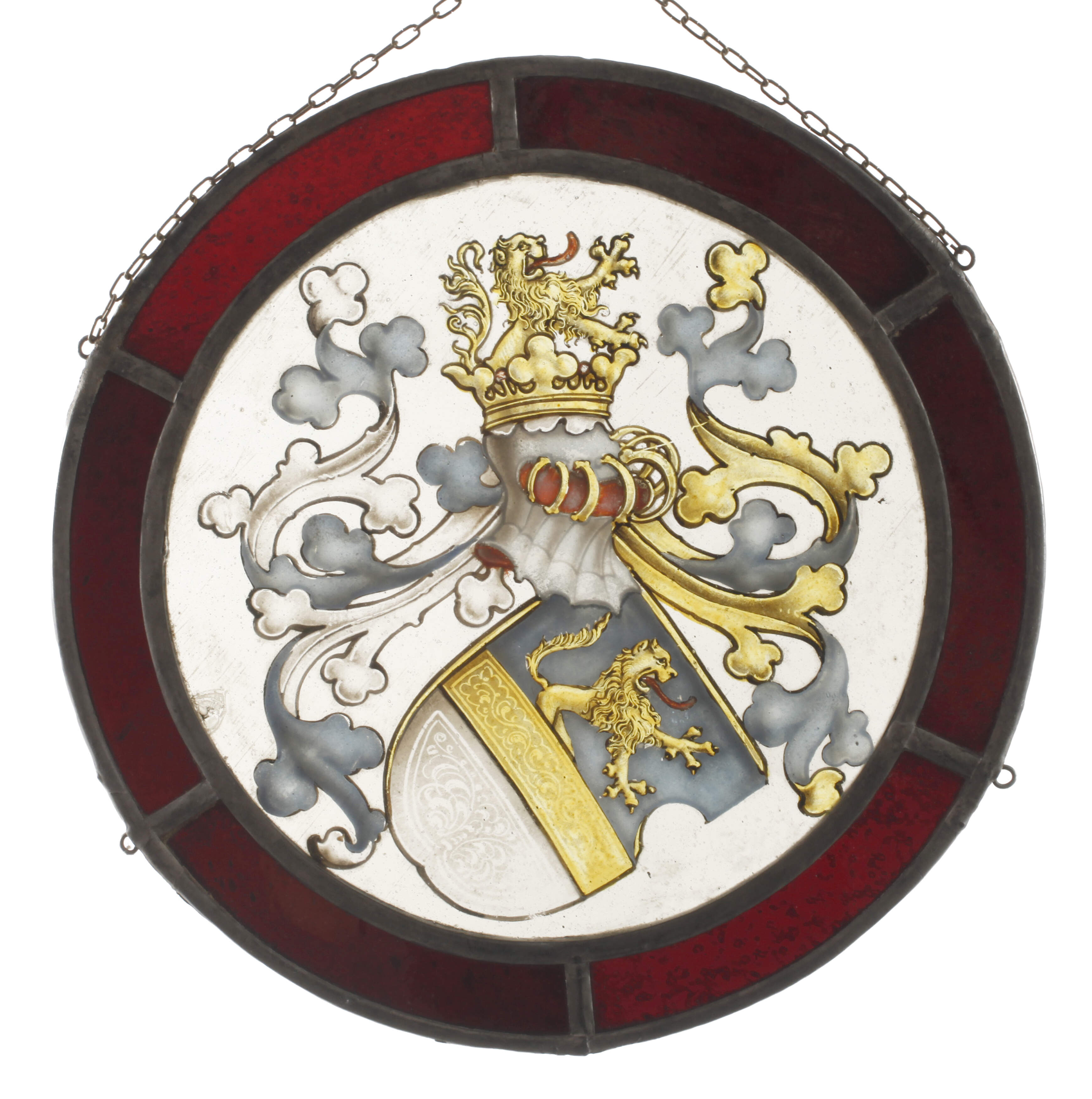 Runde Bleiglasscheibe