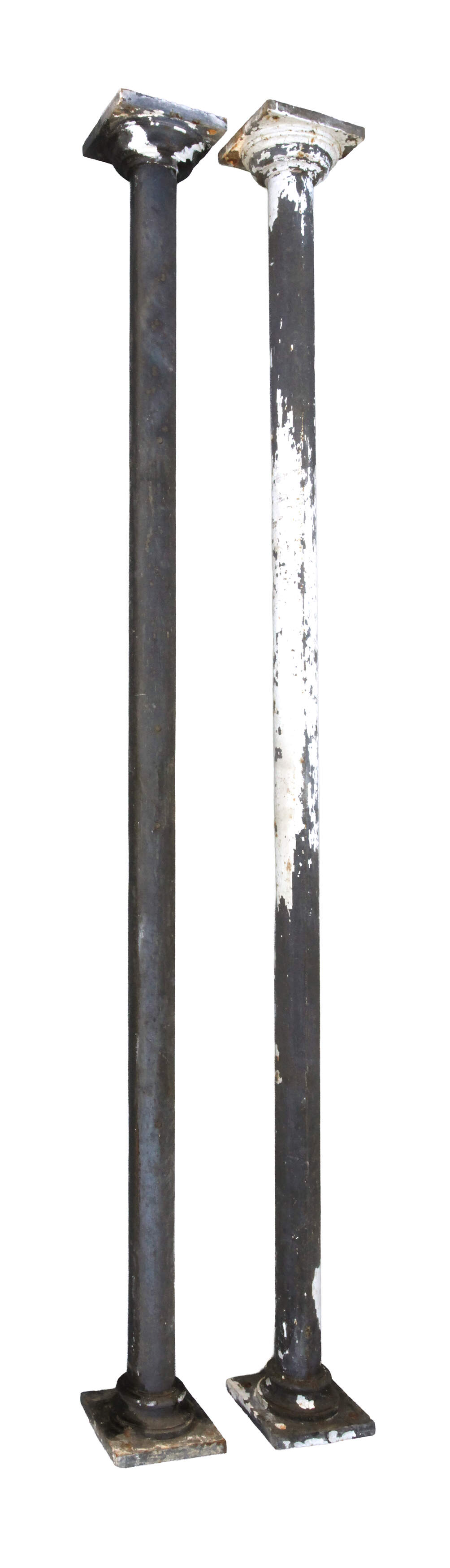 Zwei kleine Säulen Eisenguss