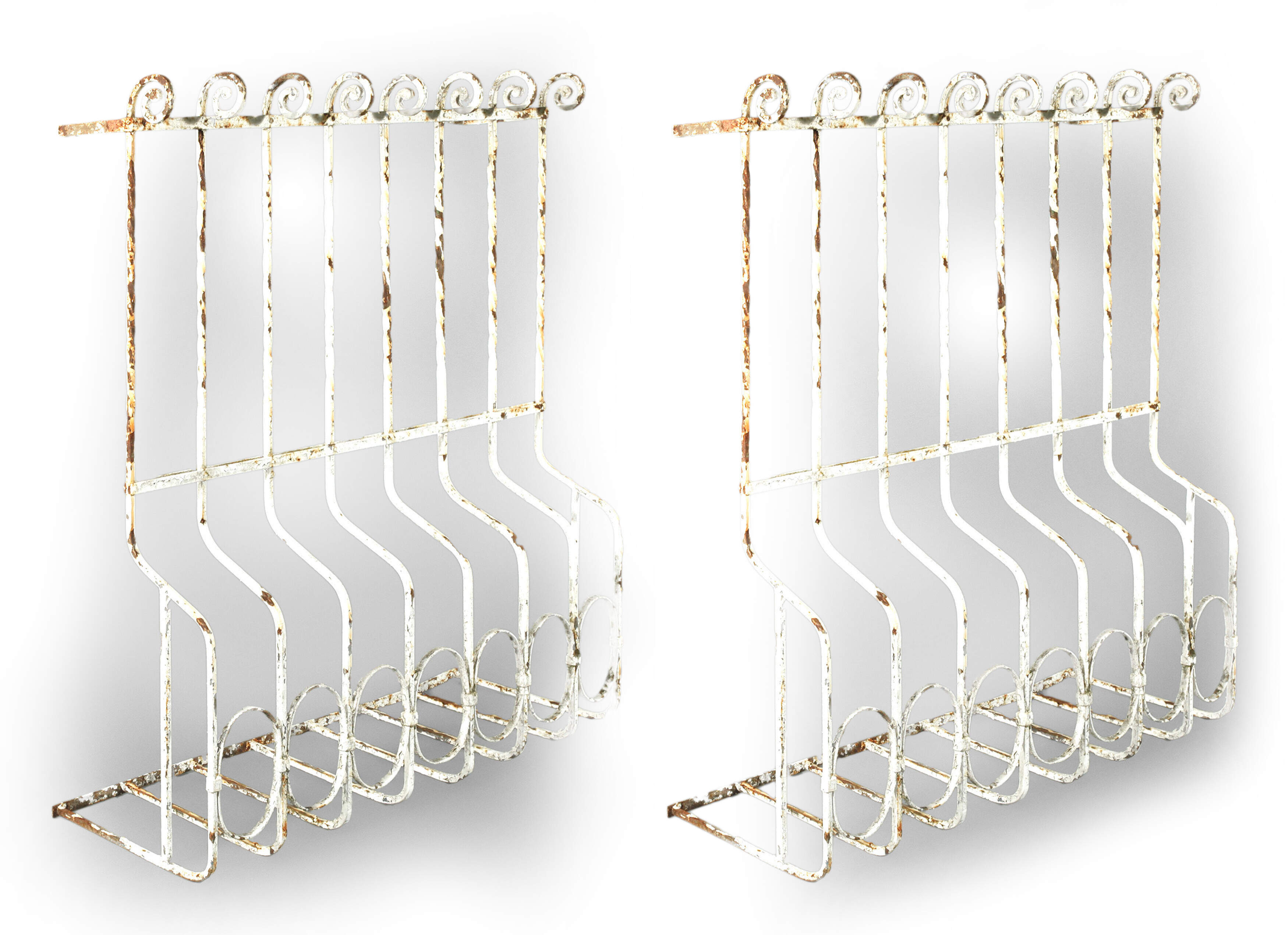 Paar Fenstergitter Schmiedeeisen