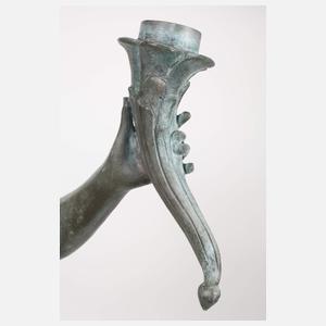 Gartenbronze Leuchterputto