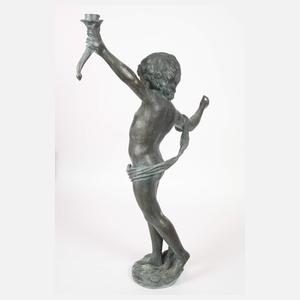 Gartenbronze Leuchterputto