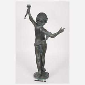 Gartenbronze Leuchterputto
