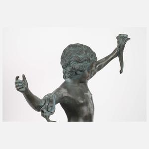 Gartenbronze Leuchterputto