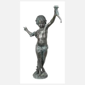 Gartenbronze Leuchterputto