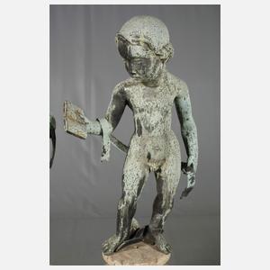 Paar Gartenbronzen Art déco