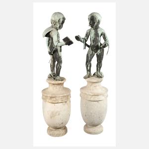 Paar Gartenbronzen Art déco