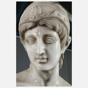 Lebensgroße Marmorskulptur Ares Borghese