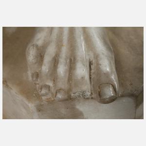 Lebensgroße Marmorskulptur Ares Borghese