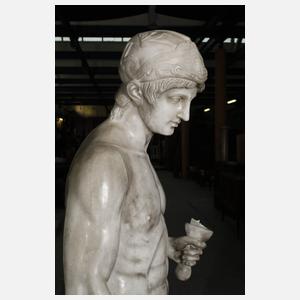 Lebensgroße Marmorskulptur Ares Borghese