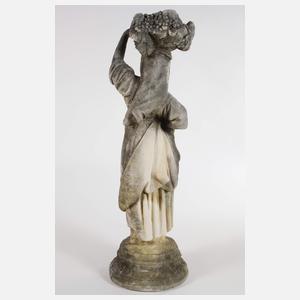 Gartenskulptur Italienerin mit Weinkorb