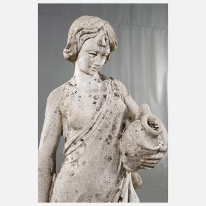 Gartenskulptur Weinträgerin