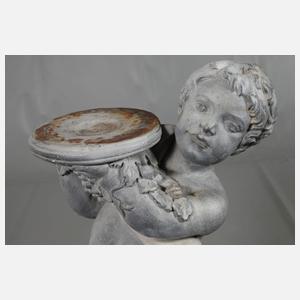 Gartenskulptur Bacchant mit Cachepot