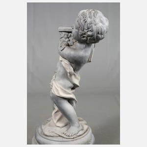 Gartenskulptur Bacchant mit Cachepot