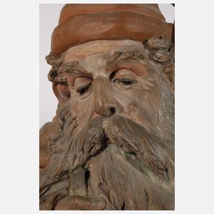 Gartenskulptur schlafender Zwerg